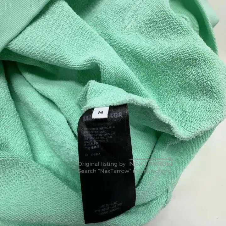 Balenciaga Balenciaga Green Logo Hooded Sweatshirt for Men. Size US M / EU 48-50 / 2 - 4 Thumbnail