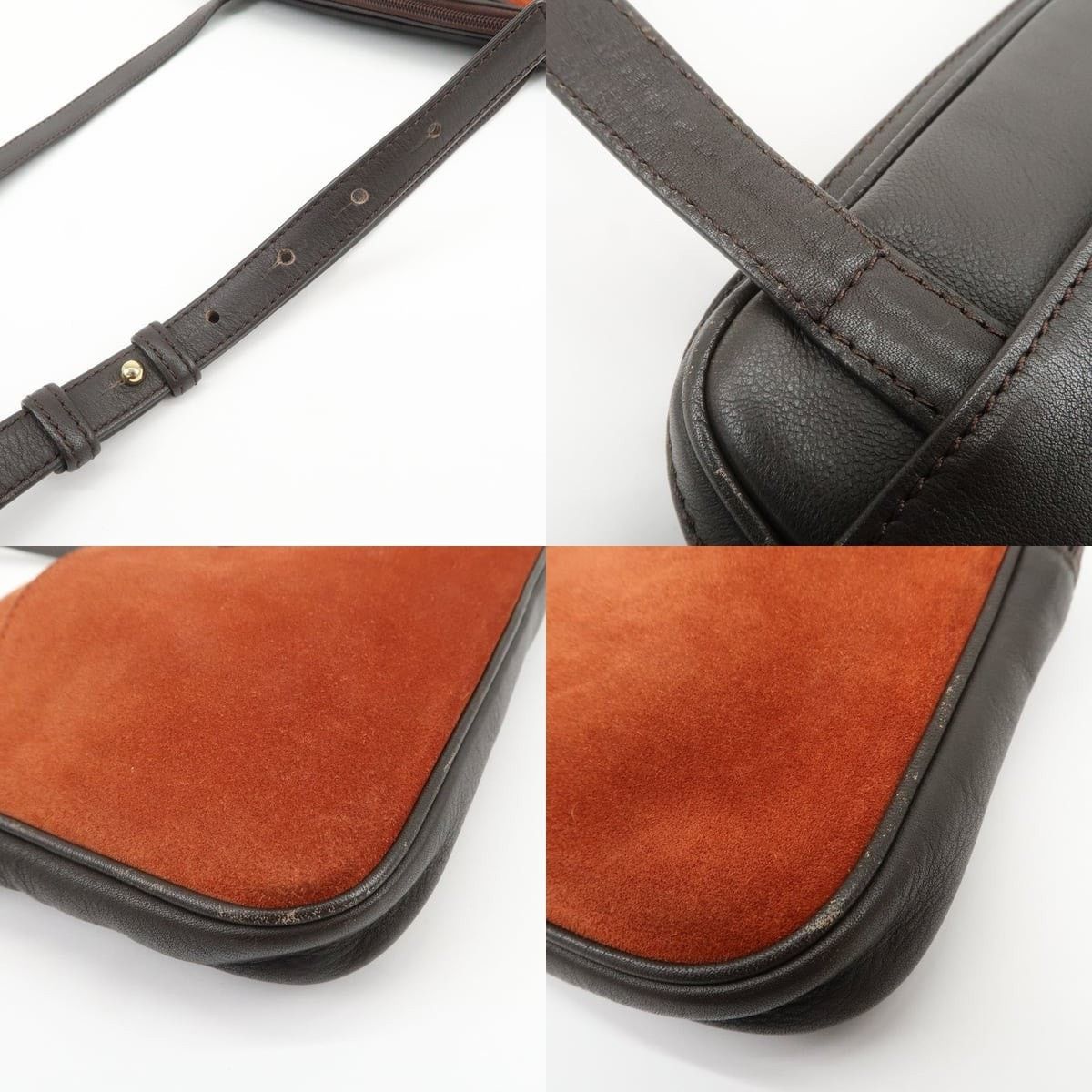 Loewe Loewe Anagram Suede Crossbody Bag Brown Size ONE SIZE - 4 Thumbnail