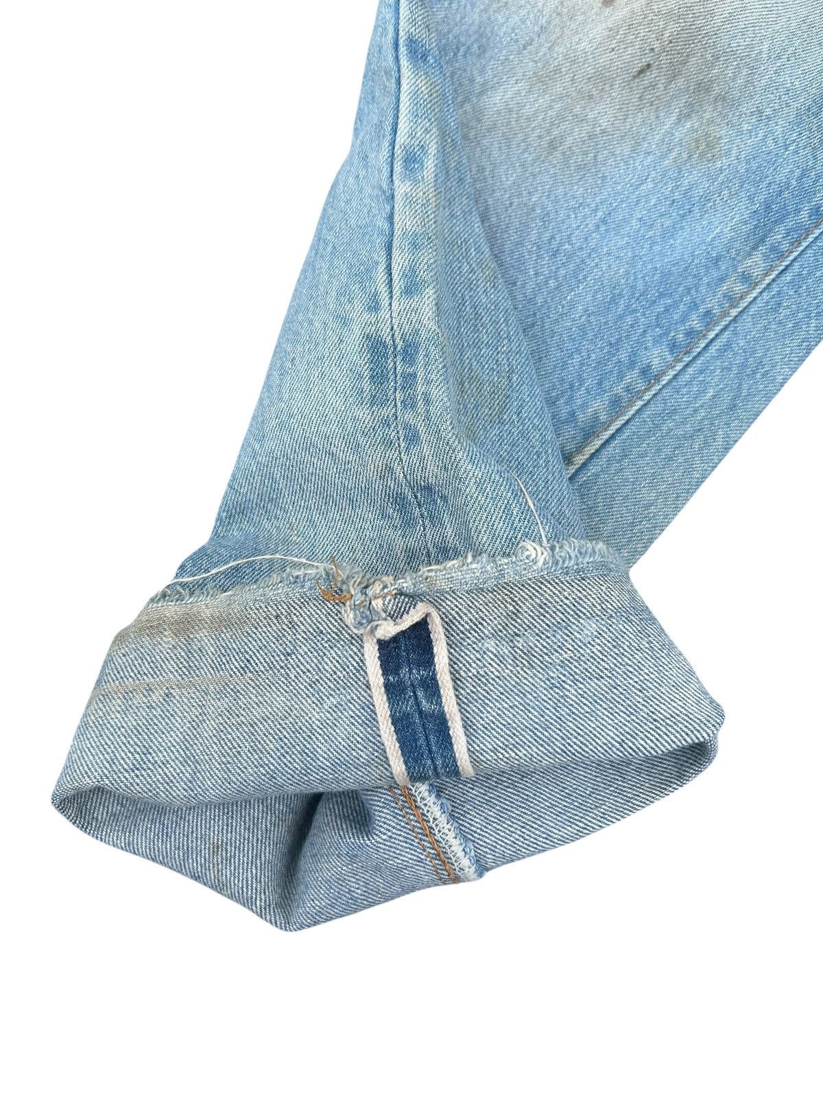 Kapital 80's THRASHED Levis 6 Selvedge Distressed Dirty Denim Jeans Size US 30 / EU 46 - 2 Thumbnail