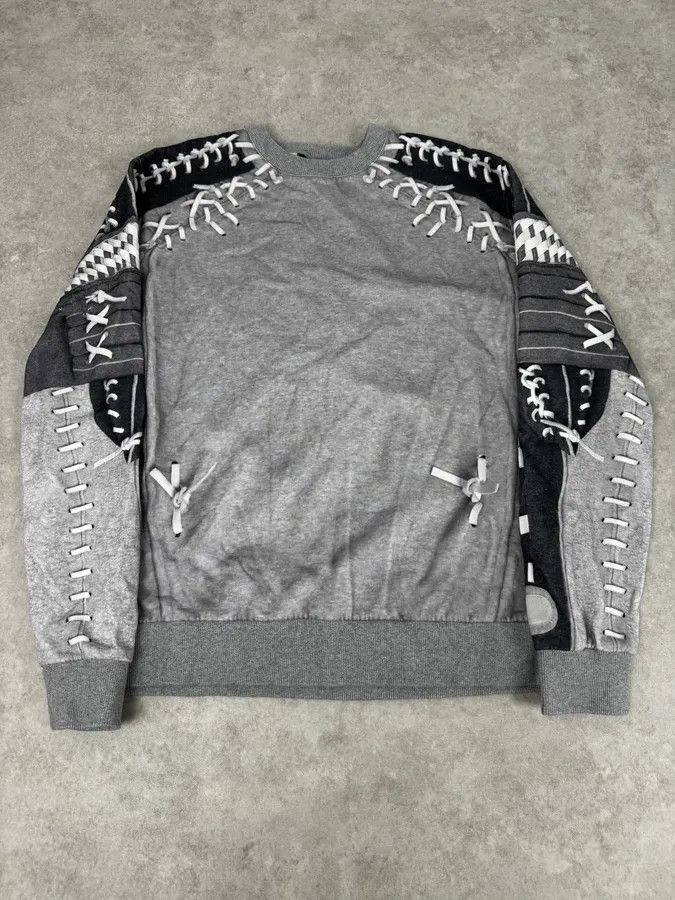 FW2014 Givenchy Grey Multi Laces Sweater by Riccardo Tisci