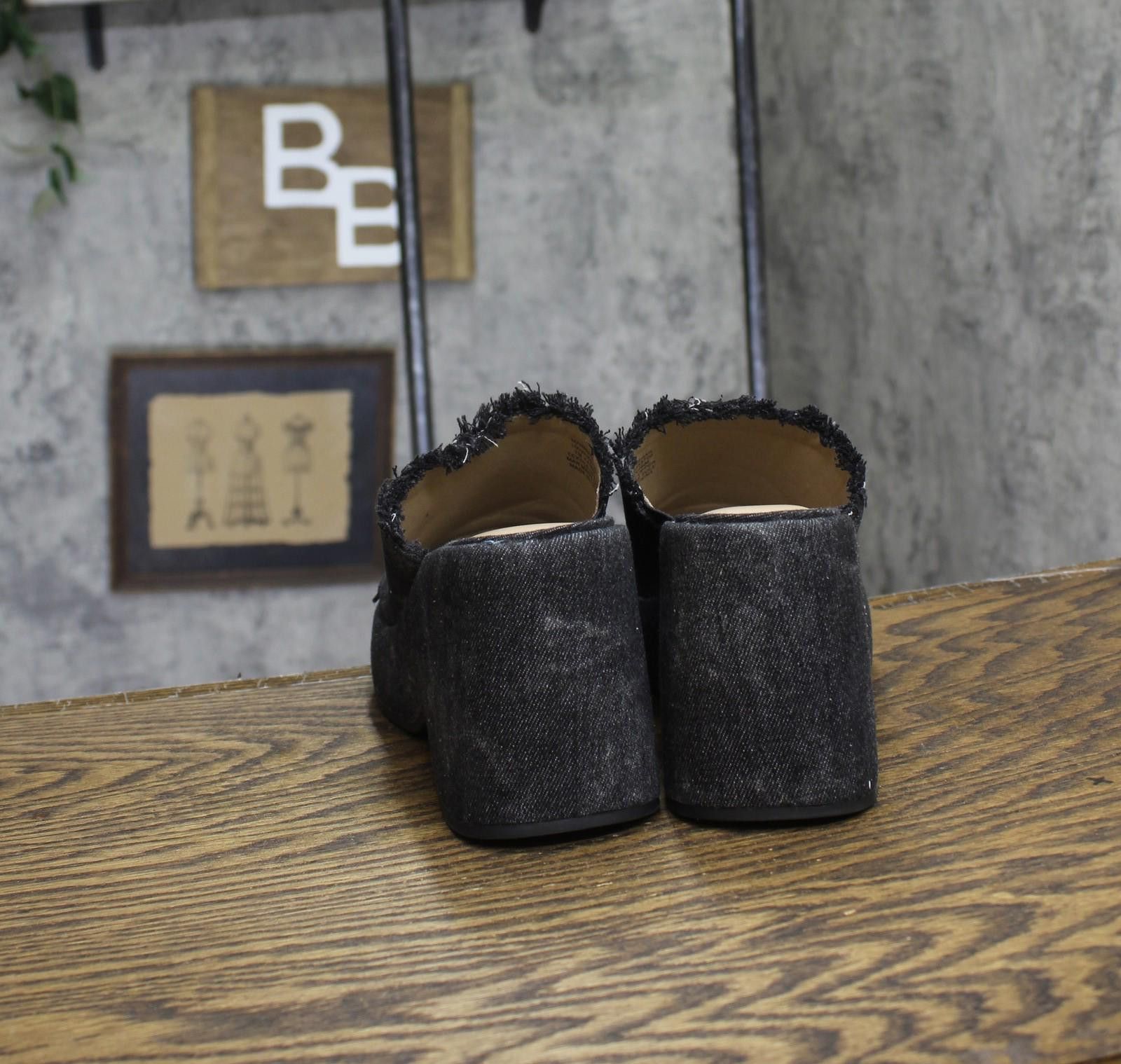 Other Wild Pair Platform Sandals Denim 10020355700 Black Multi 7m Size US 7 / IT 37 - 4 Thumbnail