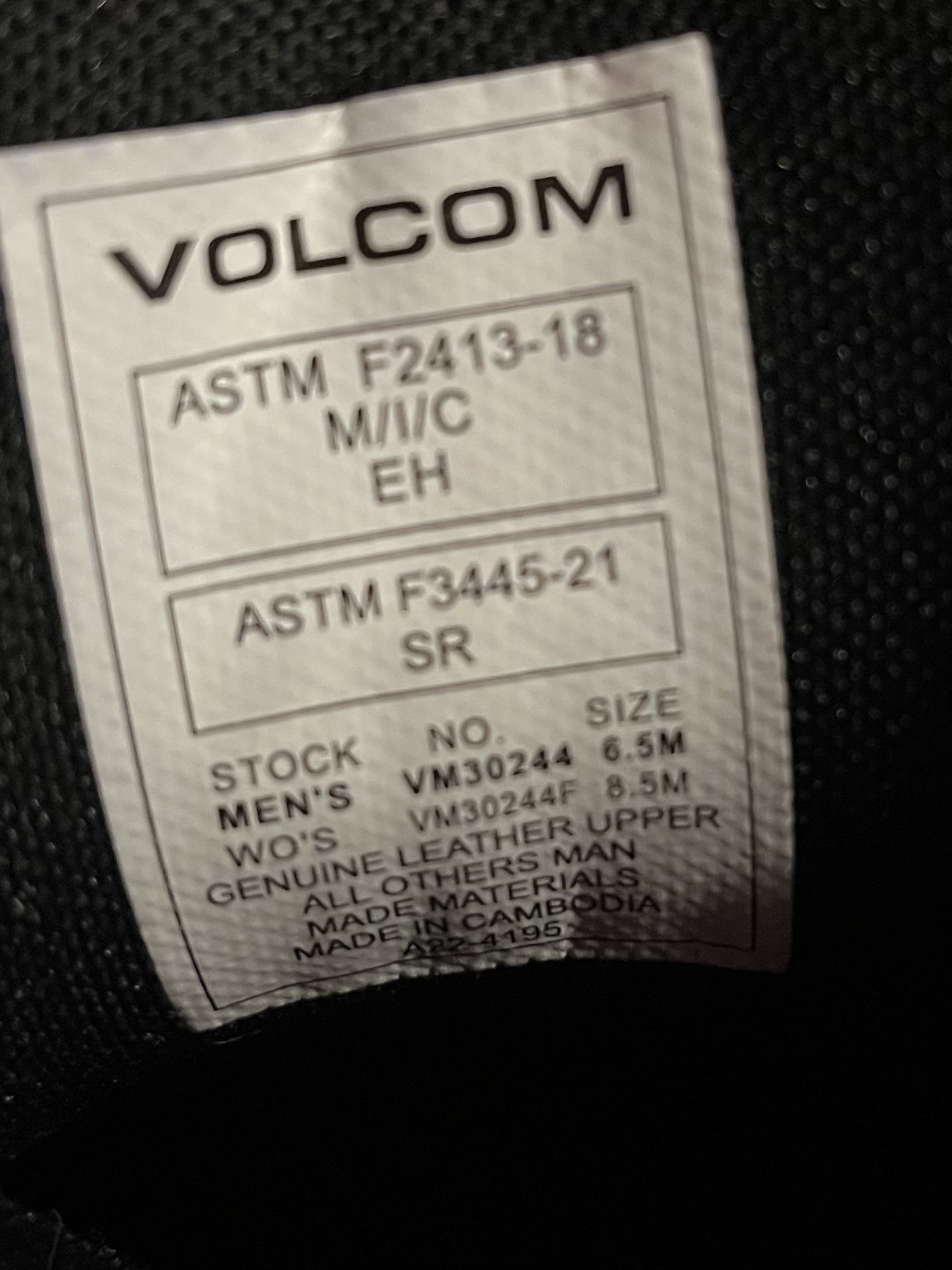 Volcom Volcom Leather High Top Work Skate Shoes Size US 6.5 / EU 39-40 - 6 Thumbnail