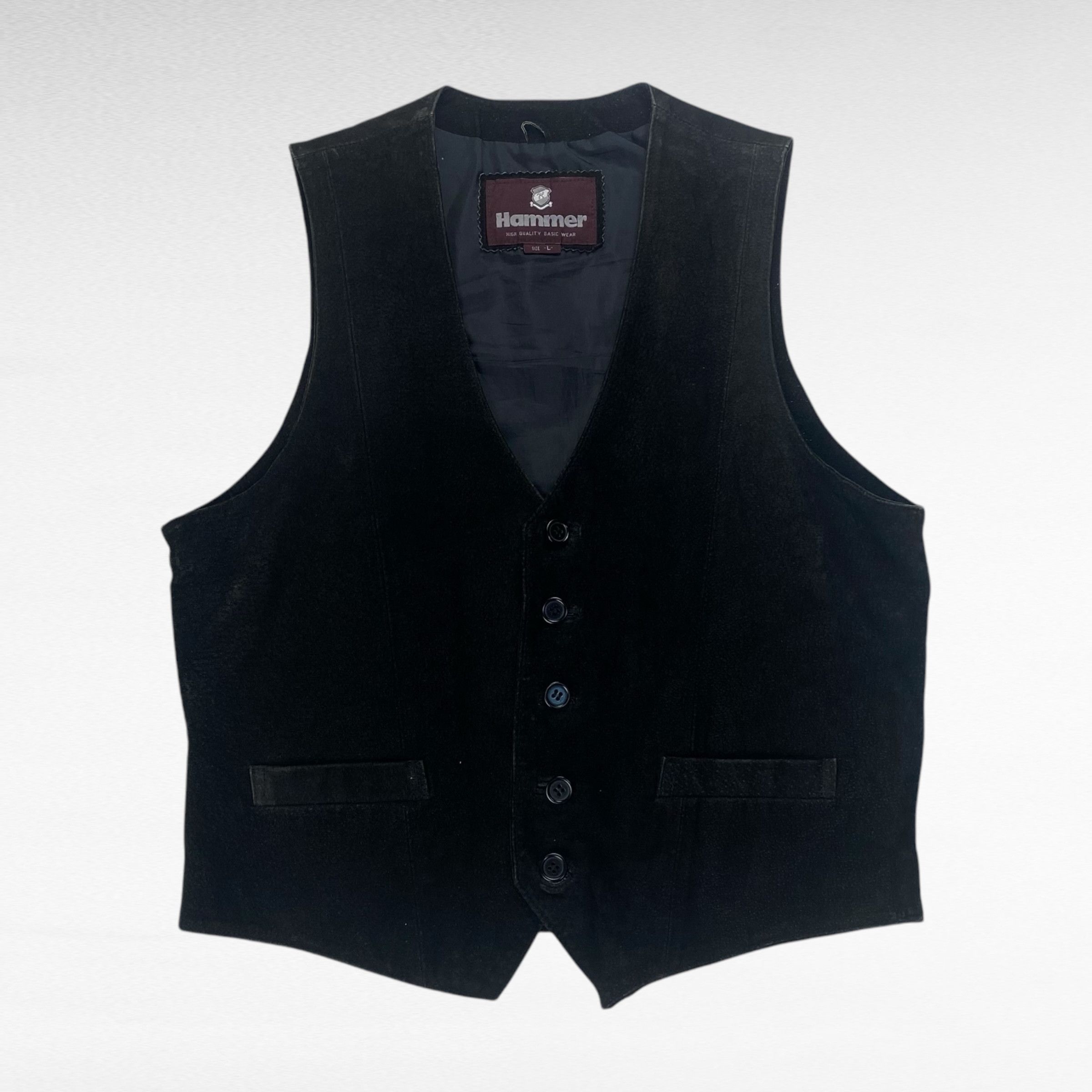 Vintage Hammer Leather Vest Black Size L Size US L / EU 52-54 / 3 - 1 Thumbnail