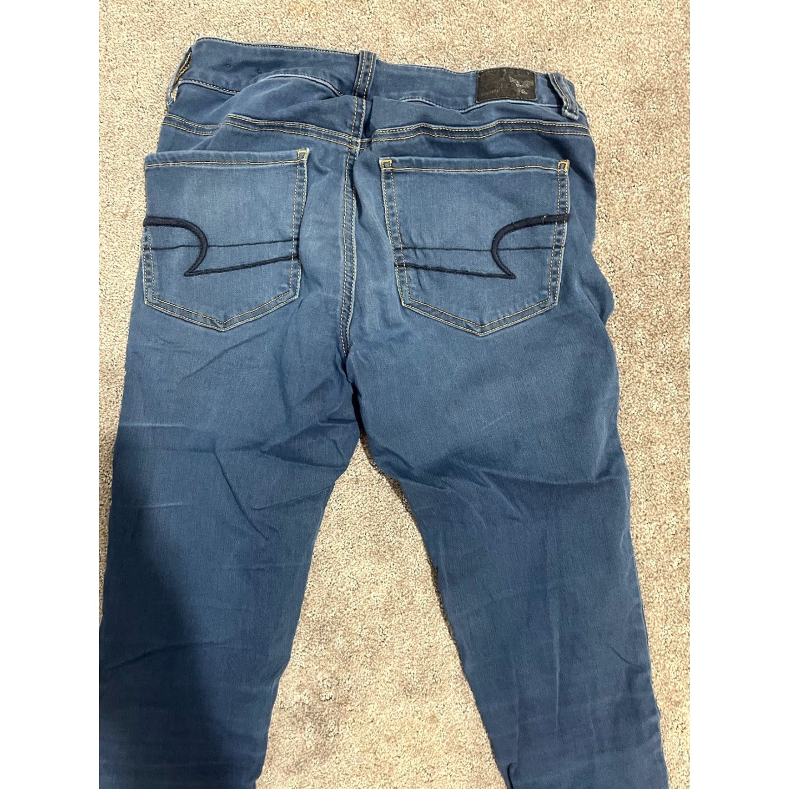American Eagle Outfitters VINTAGE American Eagle Outfitters Jeggings Pants Women 6Blue Inseam 31 Stretch Denim 90s Distressed Jegging Womens Size 28" / US 6 / IT 42 - 4 Thumbnail