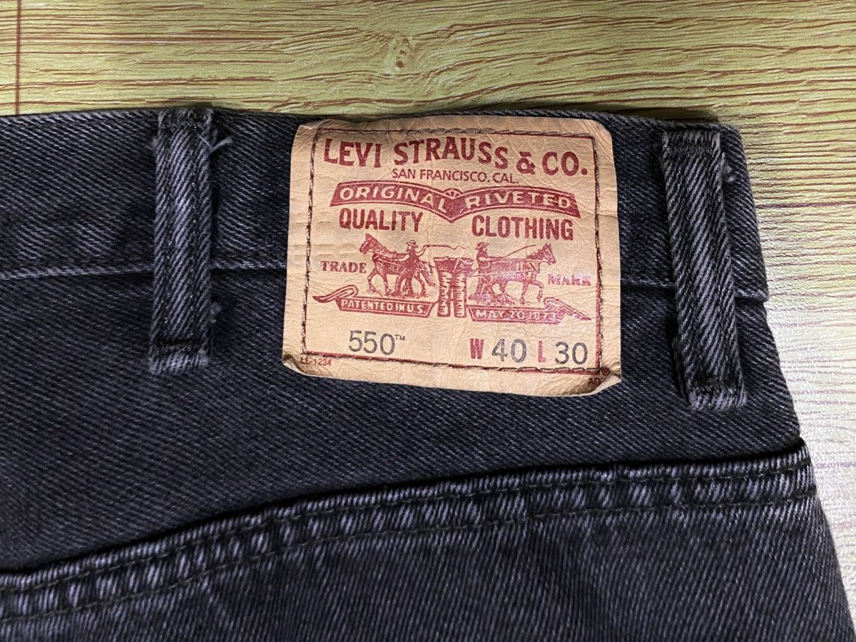 Levi's Very Rare Vintage Levis SuperBlack 550 Loose Jeans 2000s Size US 40 / EU 56 - 11 Thumbnail