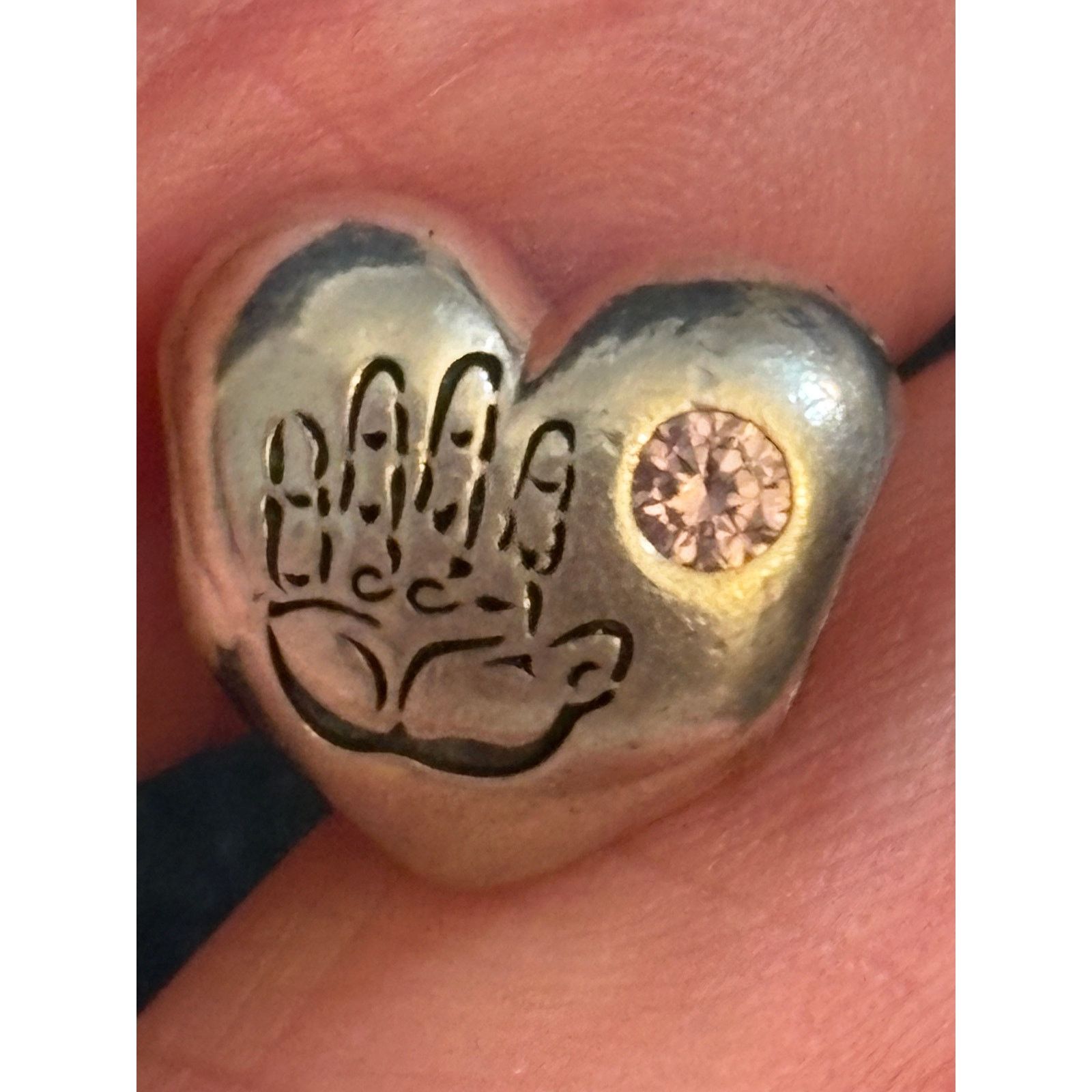 pandora Pandora S925 ALE It’s A Girl Heart Charm CZ Sterling Silver Size 26 - 2 Thumbnail
