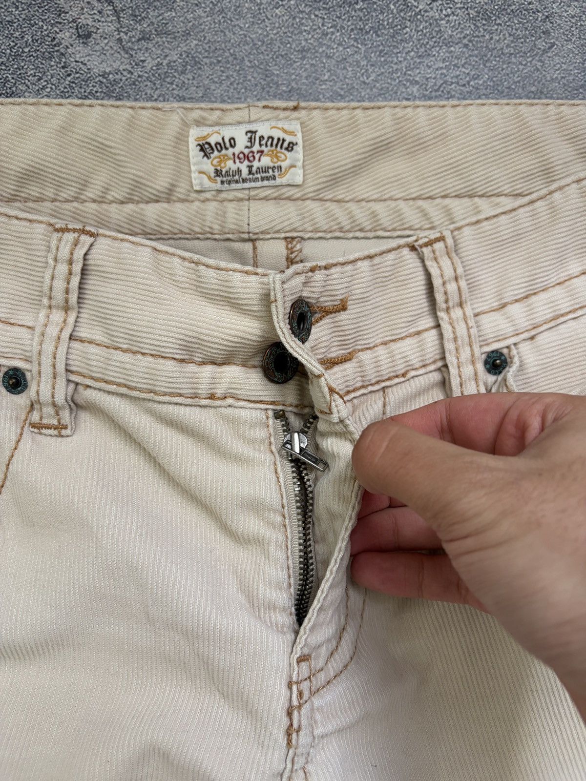 Polo Ralph Lauren Polo Ralph Lauren Kelly Jean Corduroy Pants Beige 28/6 Size 28" / US 6 / IT 42 - 4 Thumbnail