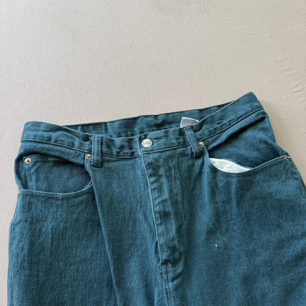 Other Vintage 80s Zana-Di Slim Teal Jeans Size 40" / US 18 - 3 Thumbnail