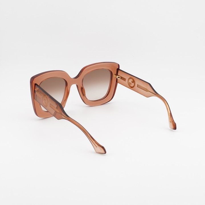 Gucci Gucci GG1556S 004 Sunglasses Shiny Brown Square Frame, Brown Size ONE SIZE - 10 Thumbnail