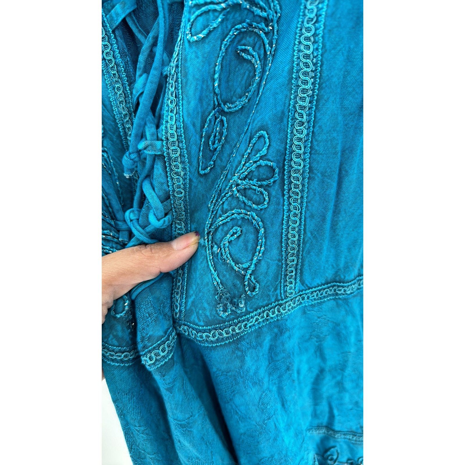 Other Sakkas Calleea Mid Length Embroidered cap sleeve Corset Dres Size XL / US 12-14 / IT 48-50 - 5 Thumbnail