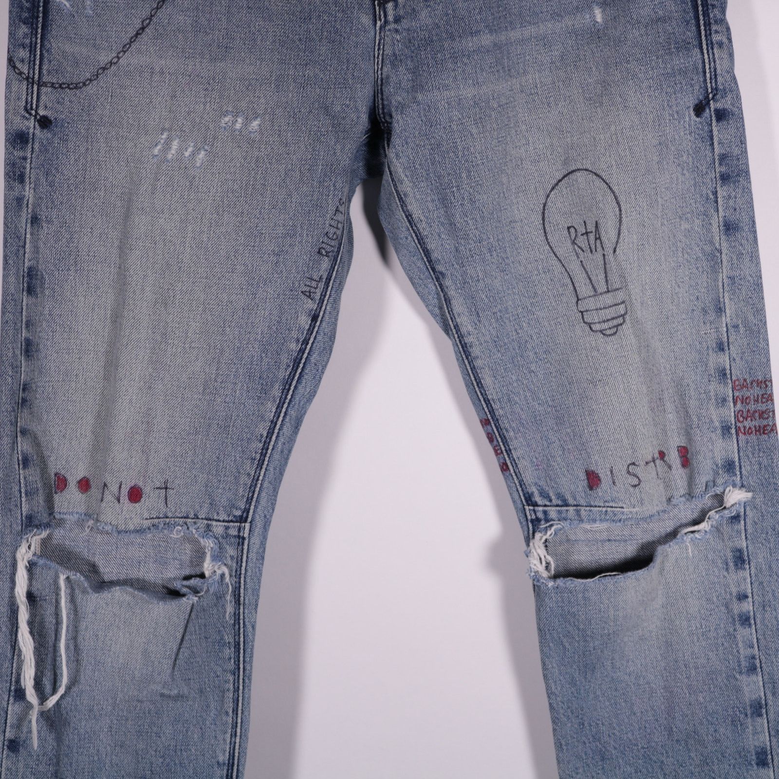 Rta RTA Road to Awe Graphic Print Denim Jeans Size 29 Size US 29 - 3 Thumbnail