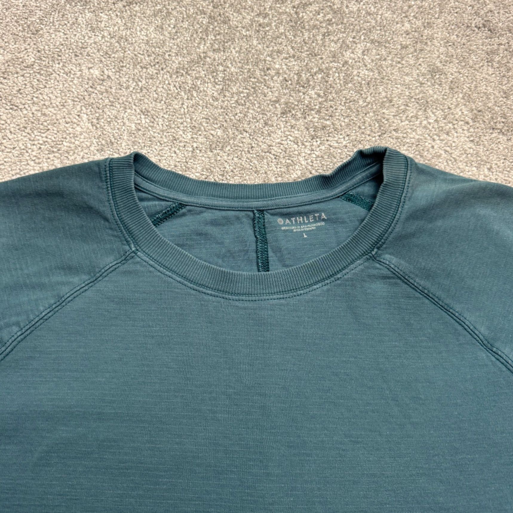 Athleta Athleta Mindset Slub Cotton Pullover Sweatshirt Womens Large Blue Raglan Sleeve Shirt Clothing Womens Large Blue Raglan Sweatshirt Size L / US 10 / IT 46 - 3 Thumbnail