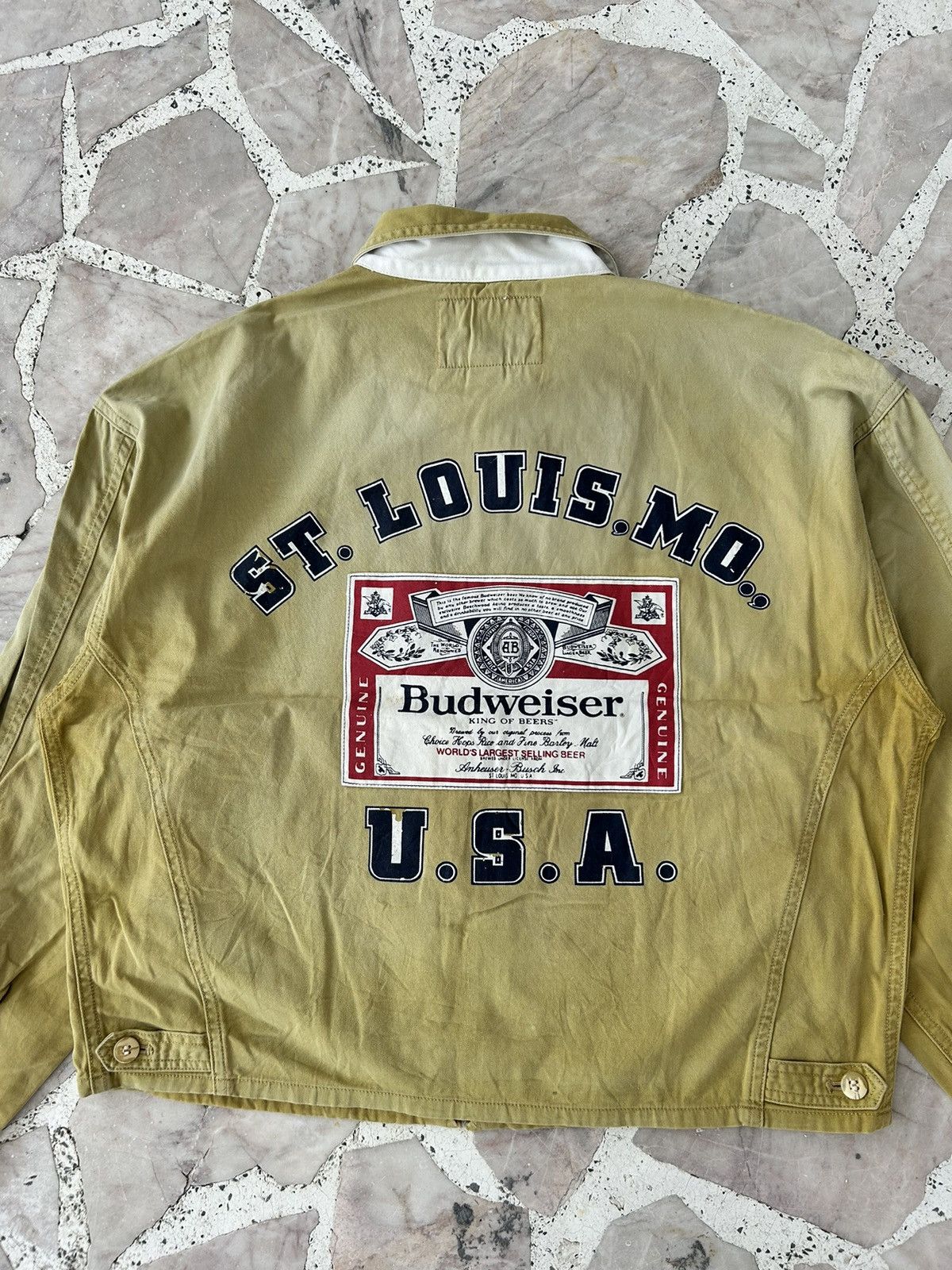 Budweiser Faded backhit budweiser vintage cornstarch Size US M / EU 48-50 / 2 - 8 Thumbnail