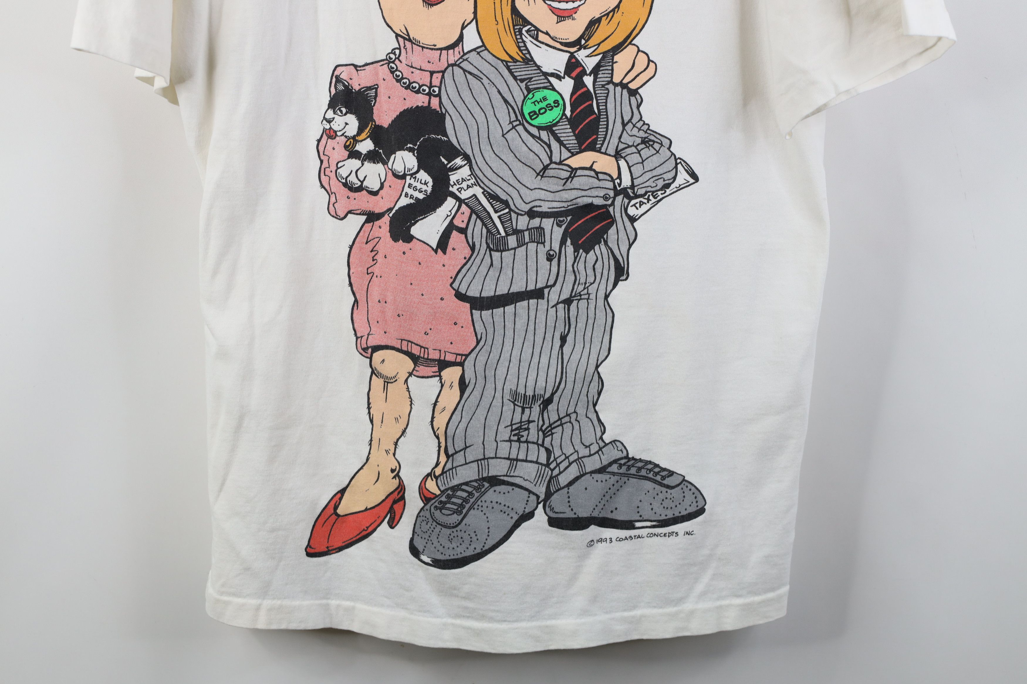 Vintage Vintage 90s Clinton Dress Hillary Clinton T-Shirt White USA Size US XL / EU 56 / 4 - 3 Thumbnail