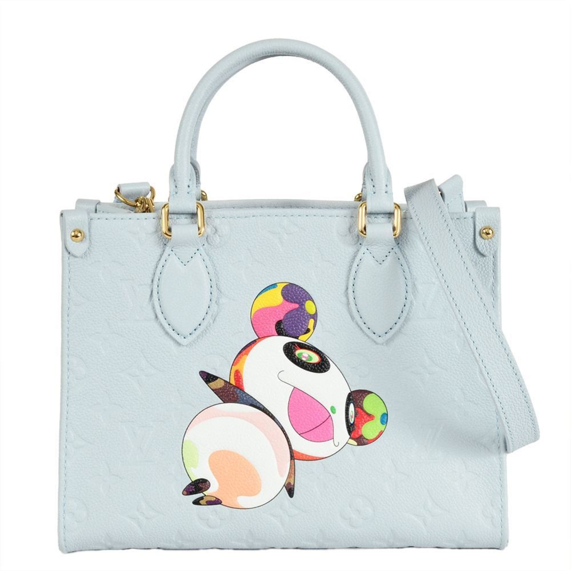 Louis Vuitton Louis Vuitton LV×TM On the Go PM Handbag Monogram Empreinte M13836 Washed Blue RFID Takashi Murakami Size ONE SIZE - 1 Thumbnail