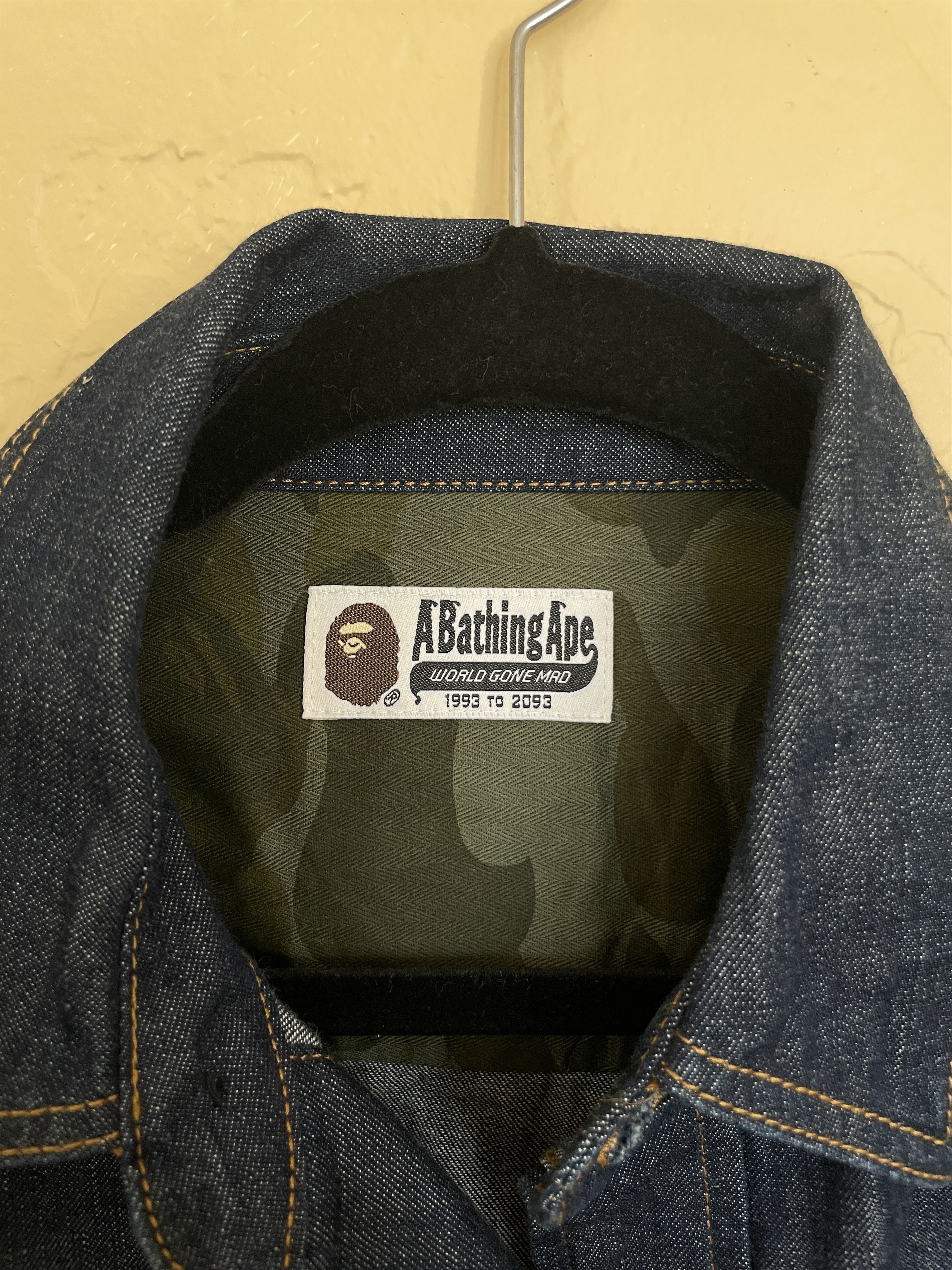 Bape BAPE Champion Denim Shirt Indigo Size US L / EU 52-54 / 3 - 3 Thumbnail