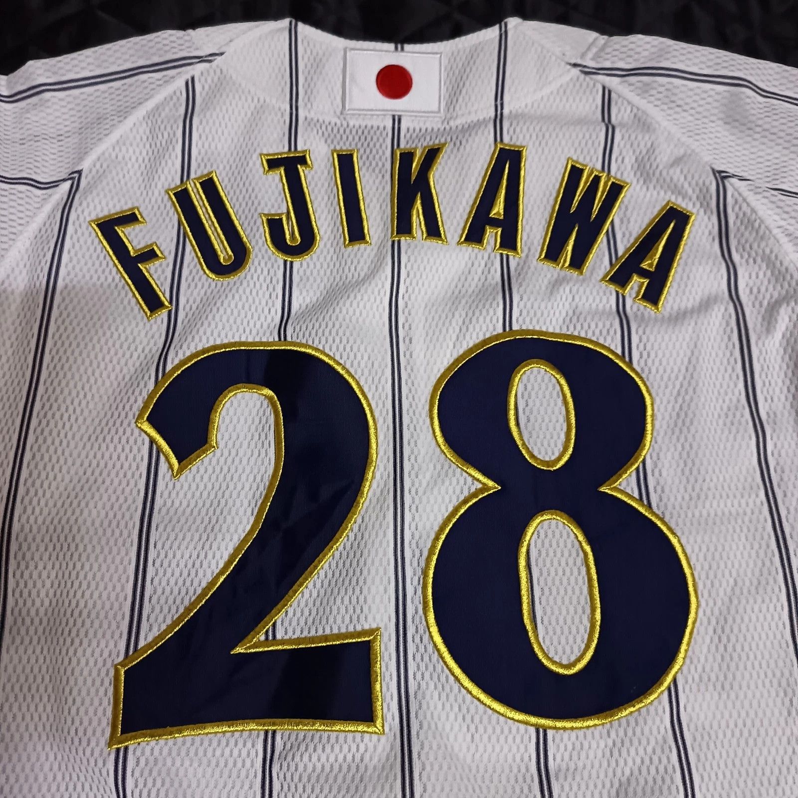 Japanese Brand Mizuno Samurai Japan Kyuji Fujikawa NPB Baseball Jersey Size US L / EU 52-54 / 3 - 6 Thumbnail