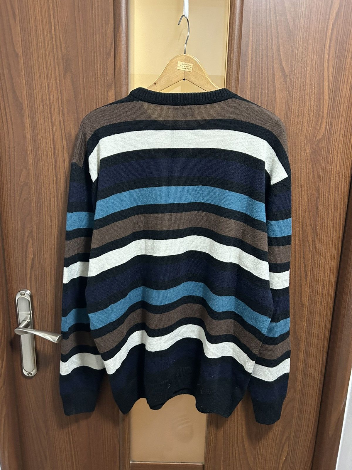 Lacoste Vintage 2000’s Lacoste Crewneck Striped Knitted Sweater Y2K Size US XXL / EU 58 / 5 - 3 Thumbnail