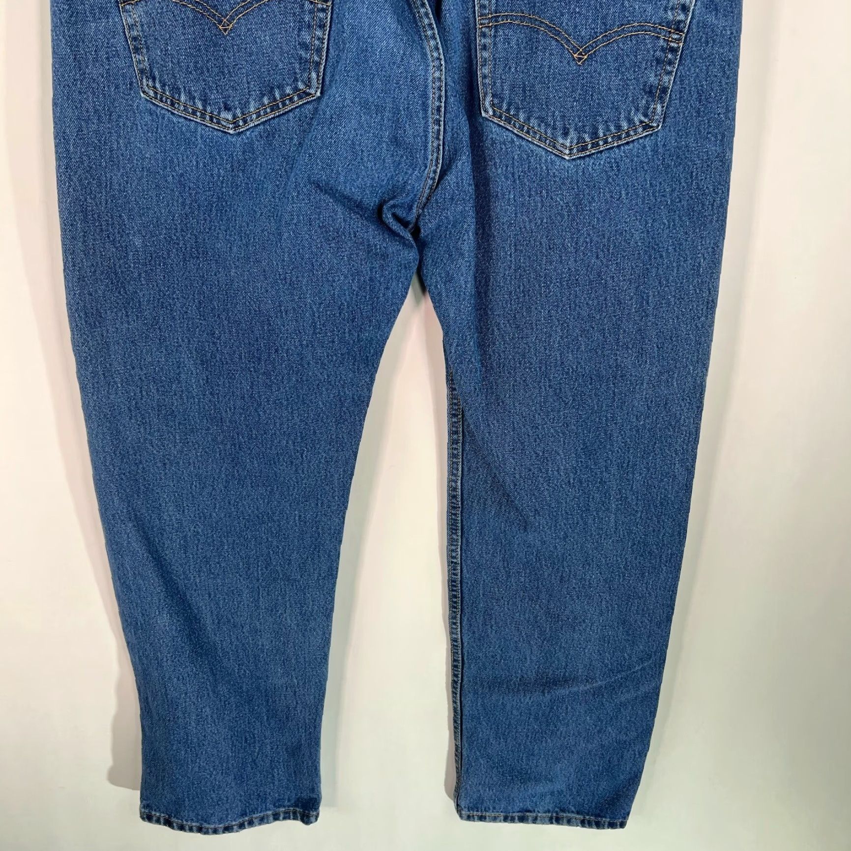 Levi's Levi's 505 Mens Regular Fit Mid Rise Casual Blue Denim Straight Jeans Size 42X31 Size US 42 / EU 58 - 4 Thumbnail