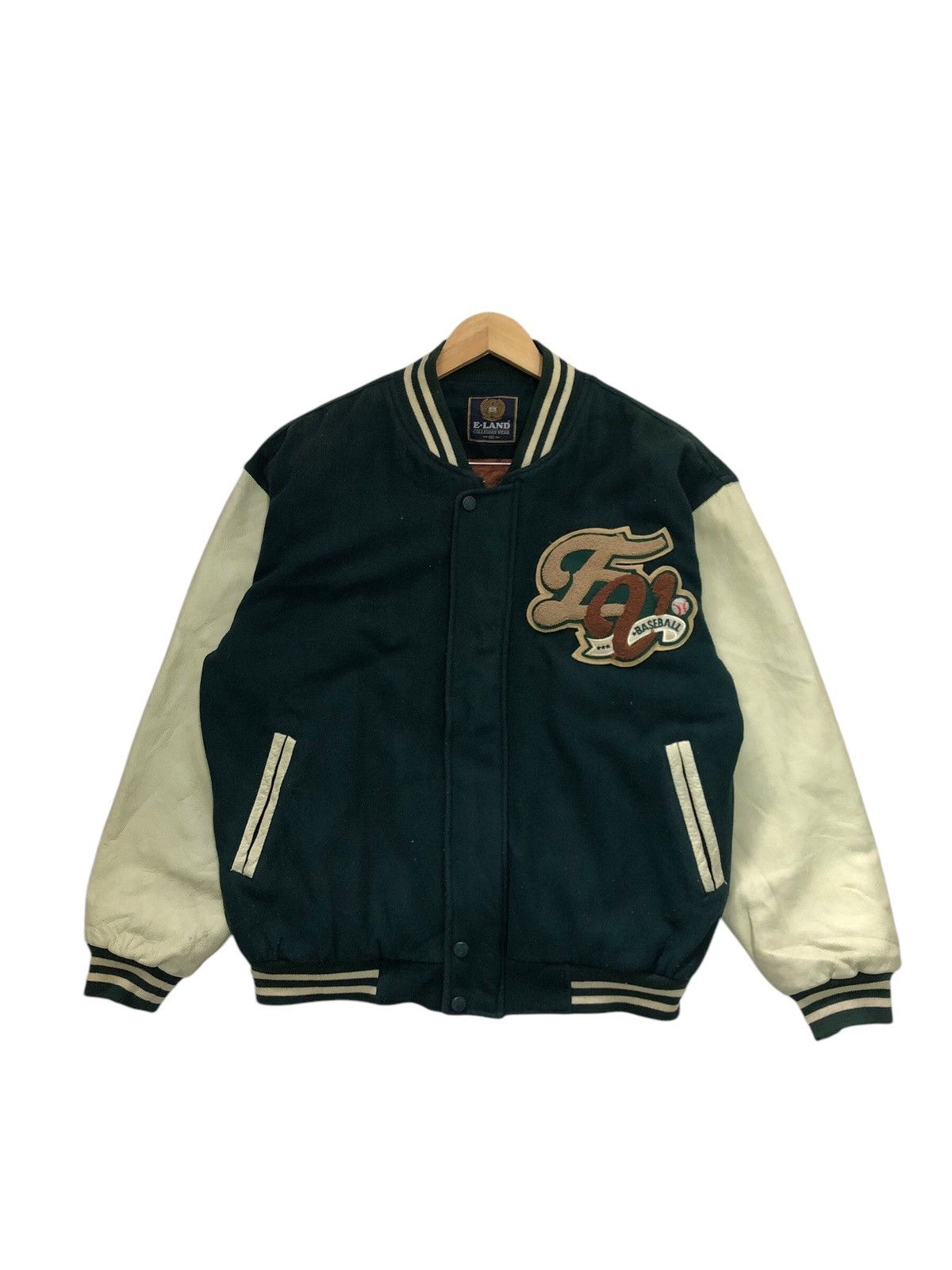 MLB Vtg 90s Ivy Spirit Baseball Team Varsity Jacket Arm Leather Size US L / EU 52-54 / 3 - 2 Thumbnail