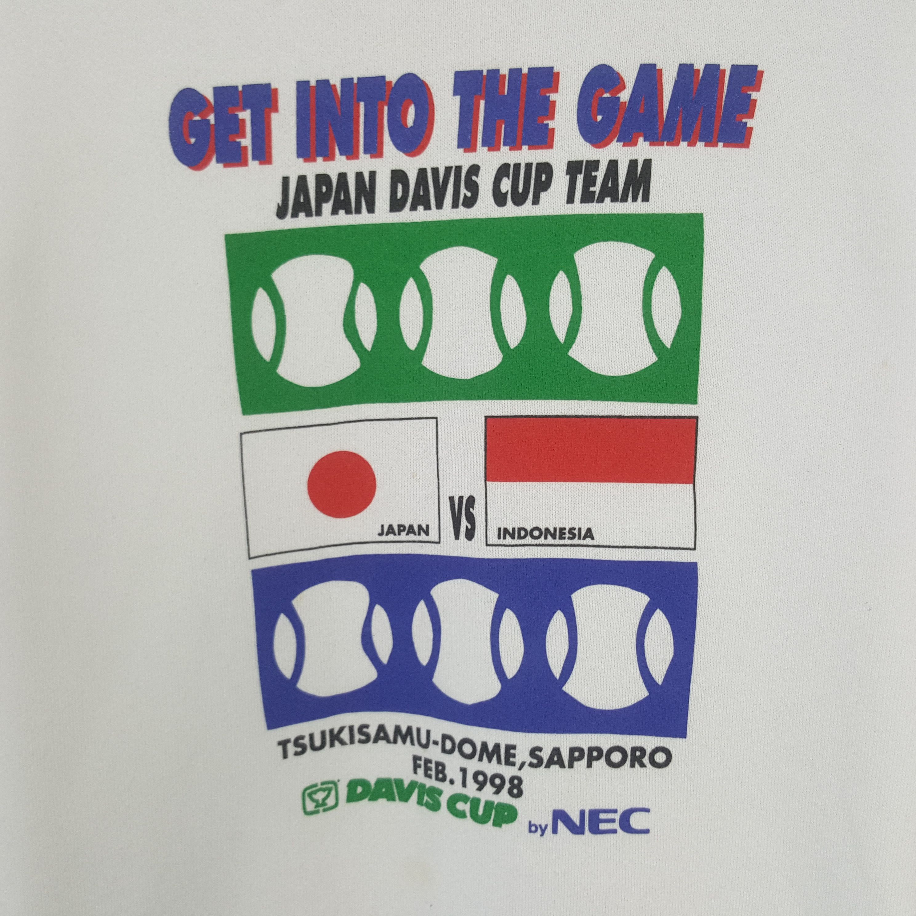Fruit Of The Loom × Vintage Vintage Get Into The Game Davis Cup Sweatshirt Size US M / EU 48-50 / 2 - 2 Thumbnail