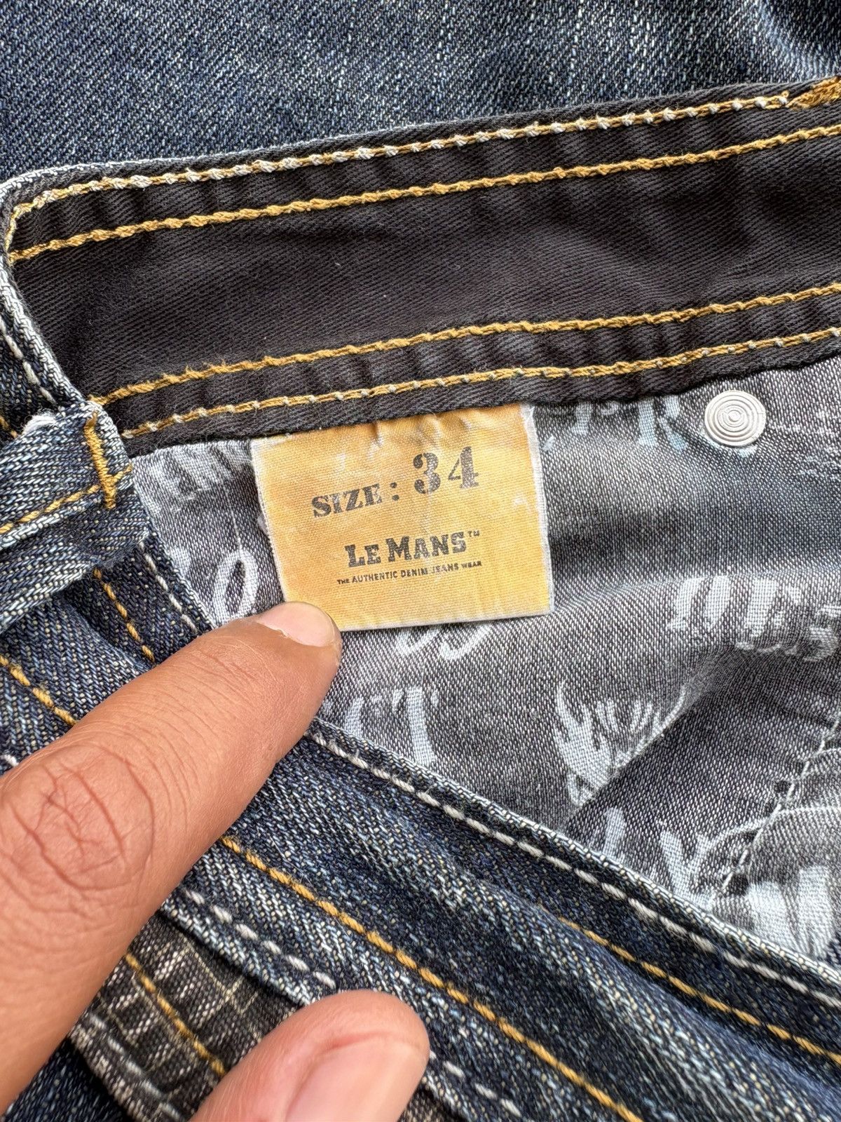 Japanese Brand Japanese Le Mans Streetwear Distressed Denim Size US 32 / EU 48 - 13 Thumbnail