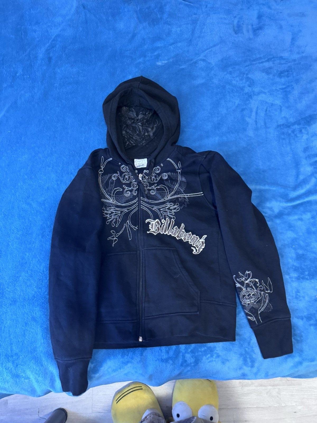 Billabong × Ed Hardy × Vintage Vintage Y2K distressed hoodie Size US L / EU 52-54 / 3 - 1 Thumbnail