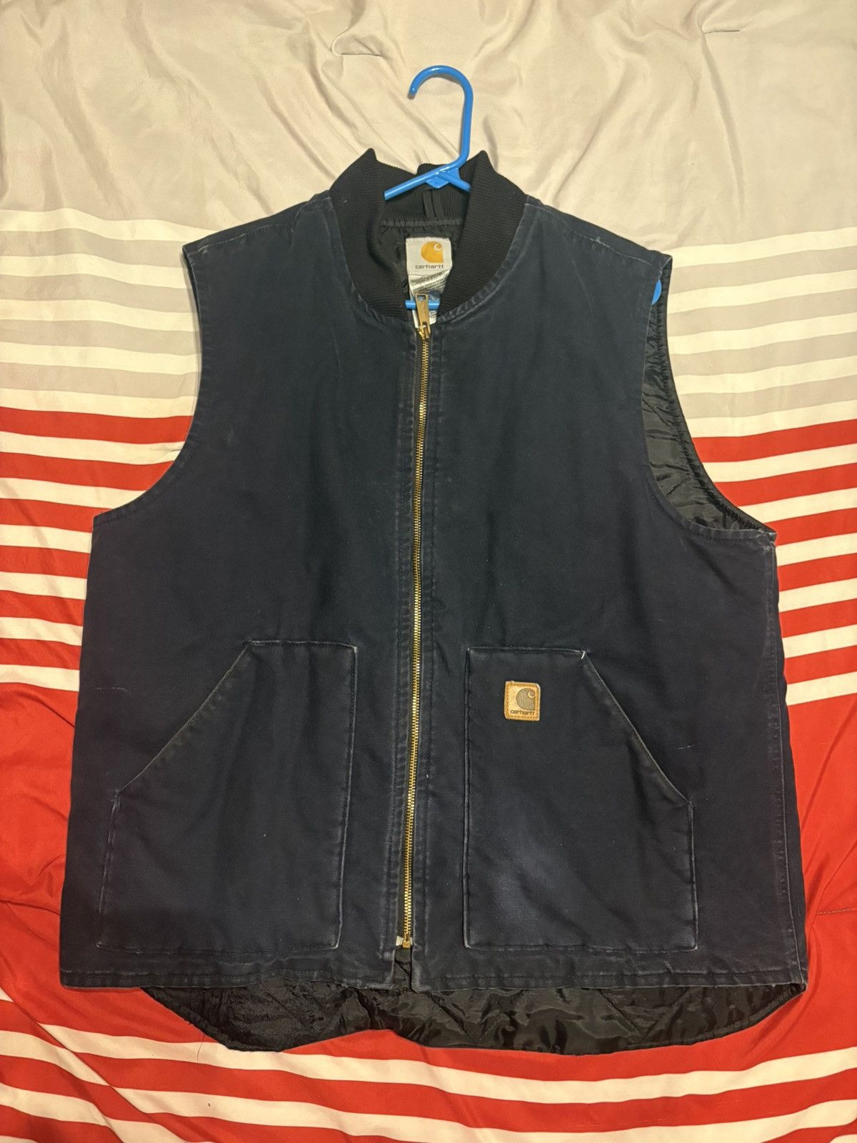 Carhartt Vintage Carhartt navy blue Vest Size US XL / EU 56 / 4 - 3 Thumbnail