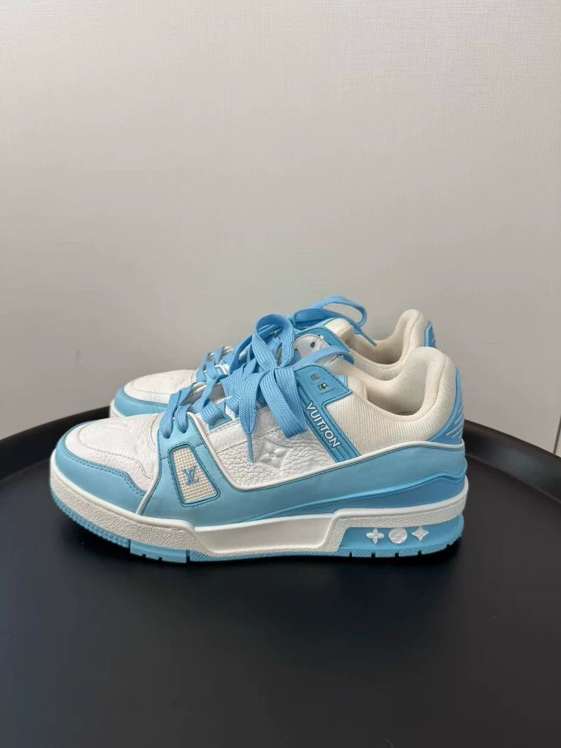 Louis Vuitton Louis Vuitton White, blue sky, blue sneakers Size US 6 / EU 39 - 1 Thumbnail