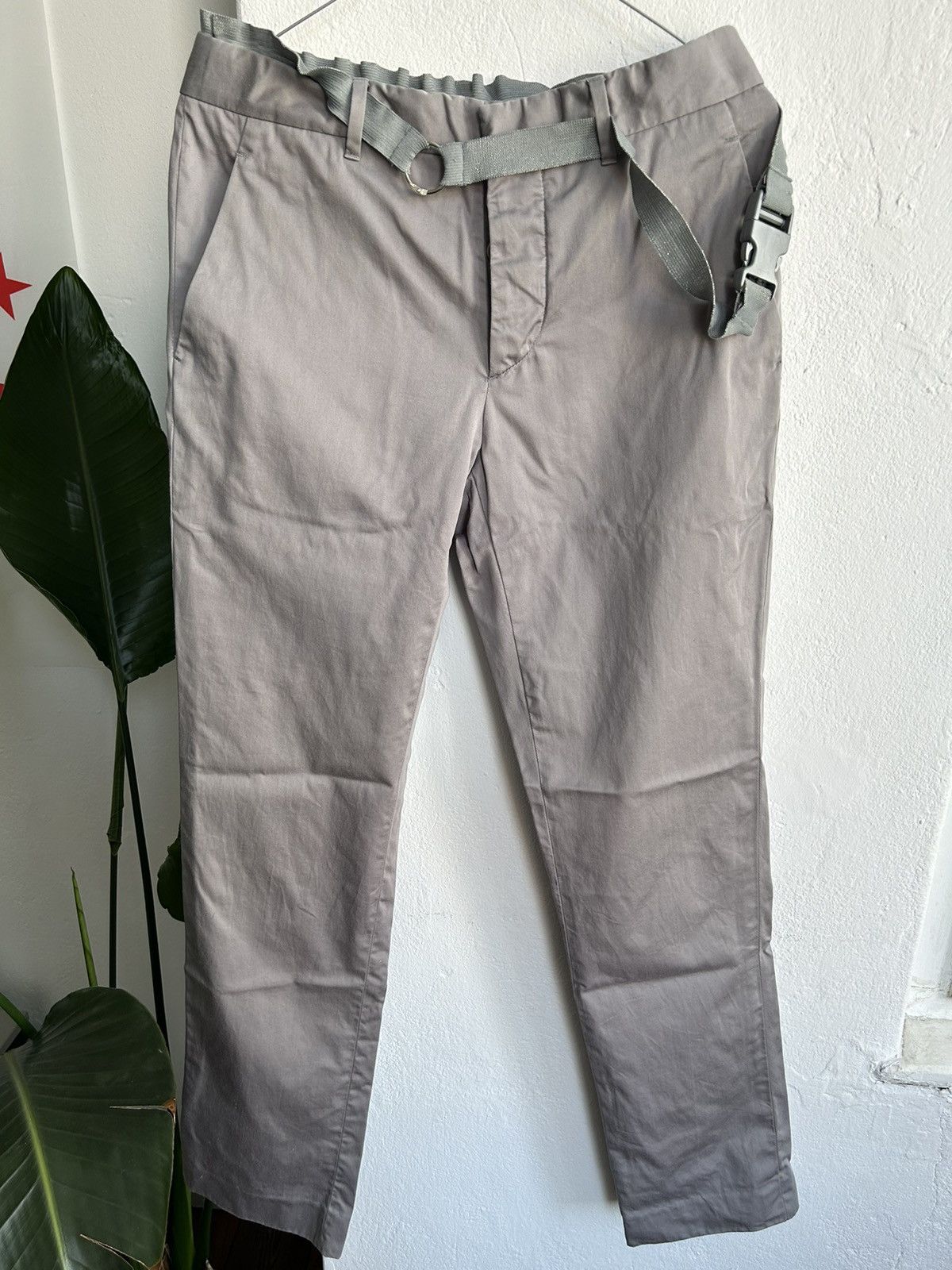 2000‘s Elastic Belt Tailored Slim Pants