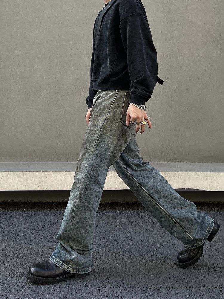 Jean × Vintage Waste Soil Wash Dirty Jeans Size US 31 - 2 Thumbnail