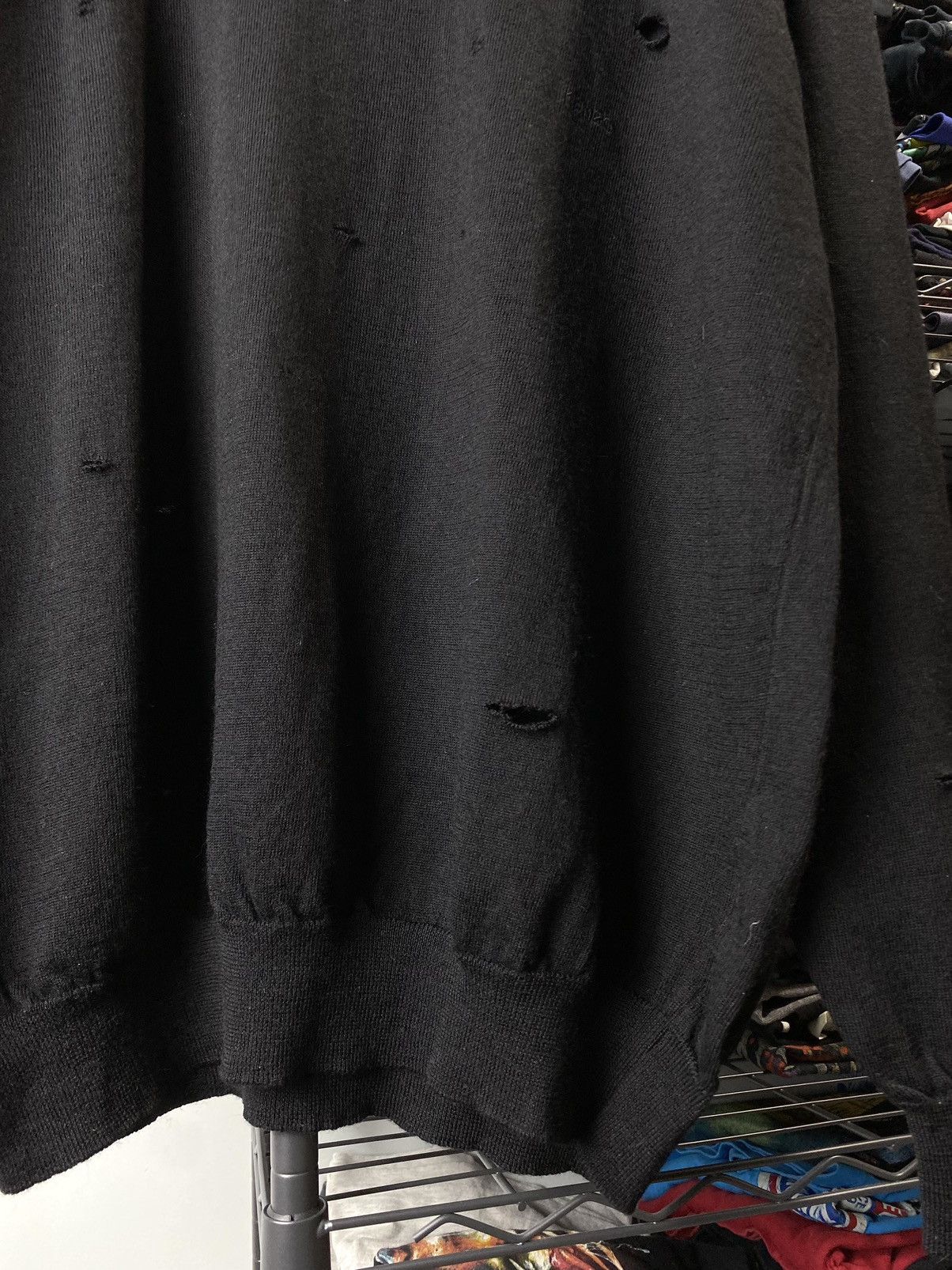 Kenzo Vintage Kenzo Homme Distressed Sweater Luxury Hype Size US XL / EU 56 / 4 - 4 Thumbnail