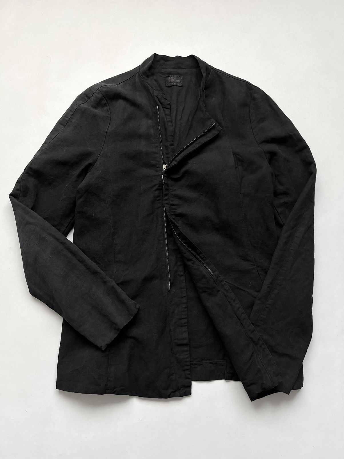 Individual Sentiments 🇮🇹Lost&Found Ria Dunn Linen Asymmetrical Heavy Zip Up Jacket Size US L / EU 52-54 / 3 - 12 Thumbnail