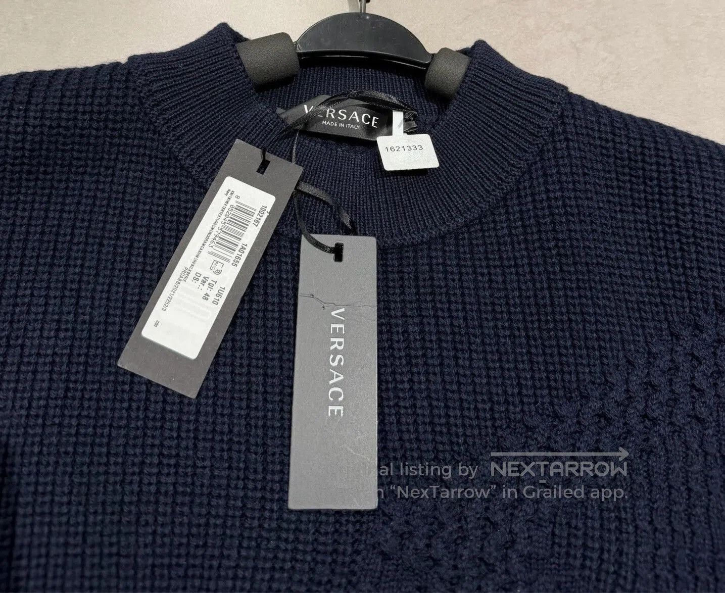 Versace Versace Pure Wool Men's Sweater. Size US M / EU 48-50 / 2 - 5 Thumbnail