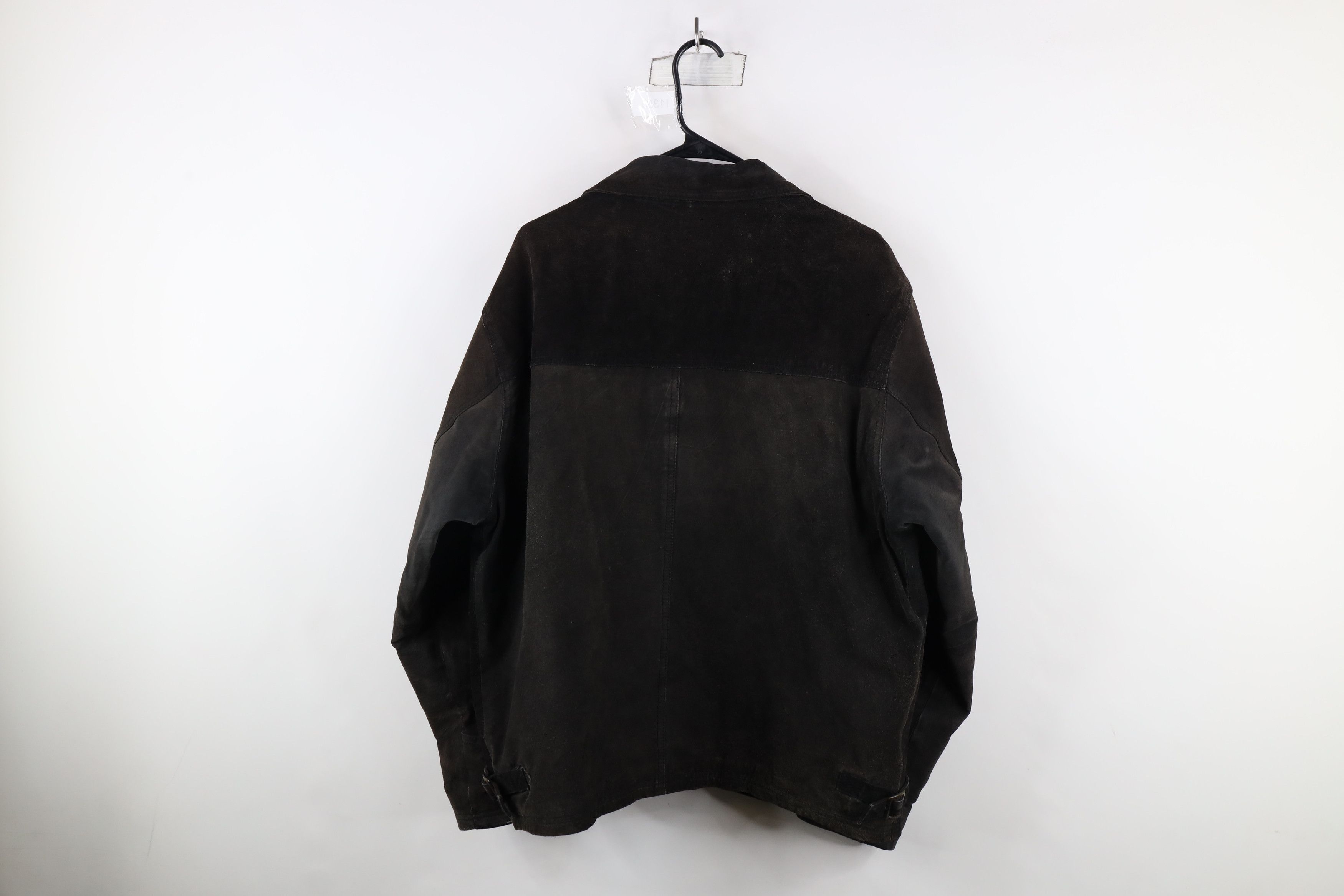 Vintage Vintage 90s Streetwear Suede Leather Buckle Back Jacket Size US M / EU 48-50 / 2 - 14 Thumbnail