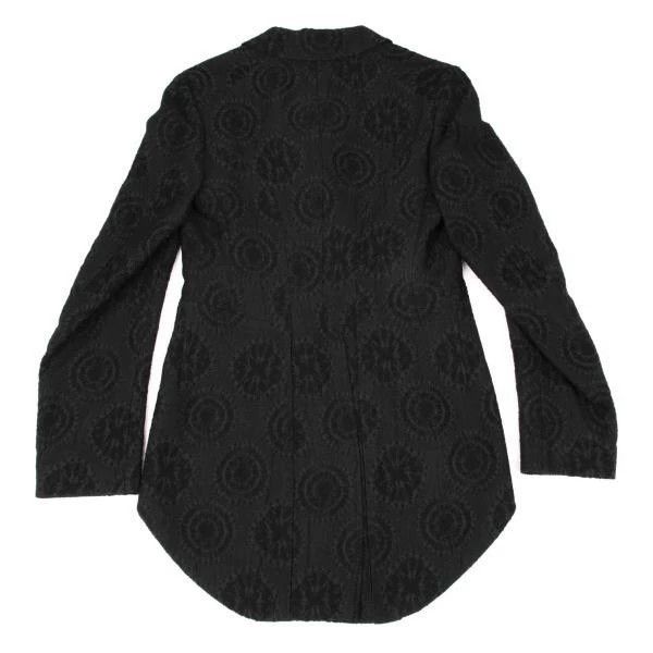 Comme des Garcons Comme des Garcons Retro black jacquard tuxedo top Size XS / US 0-2 / IT 36-38 - 3 Thumbnail