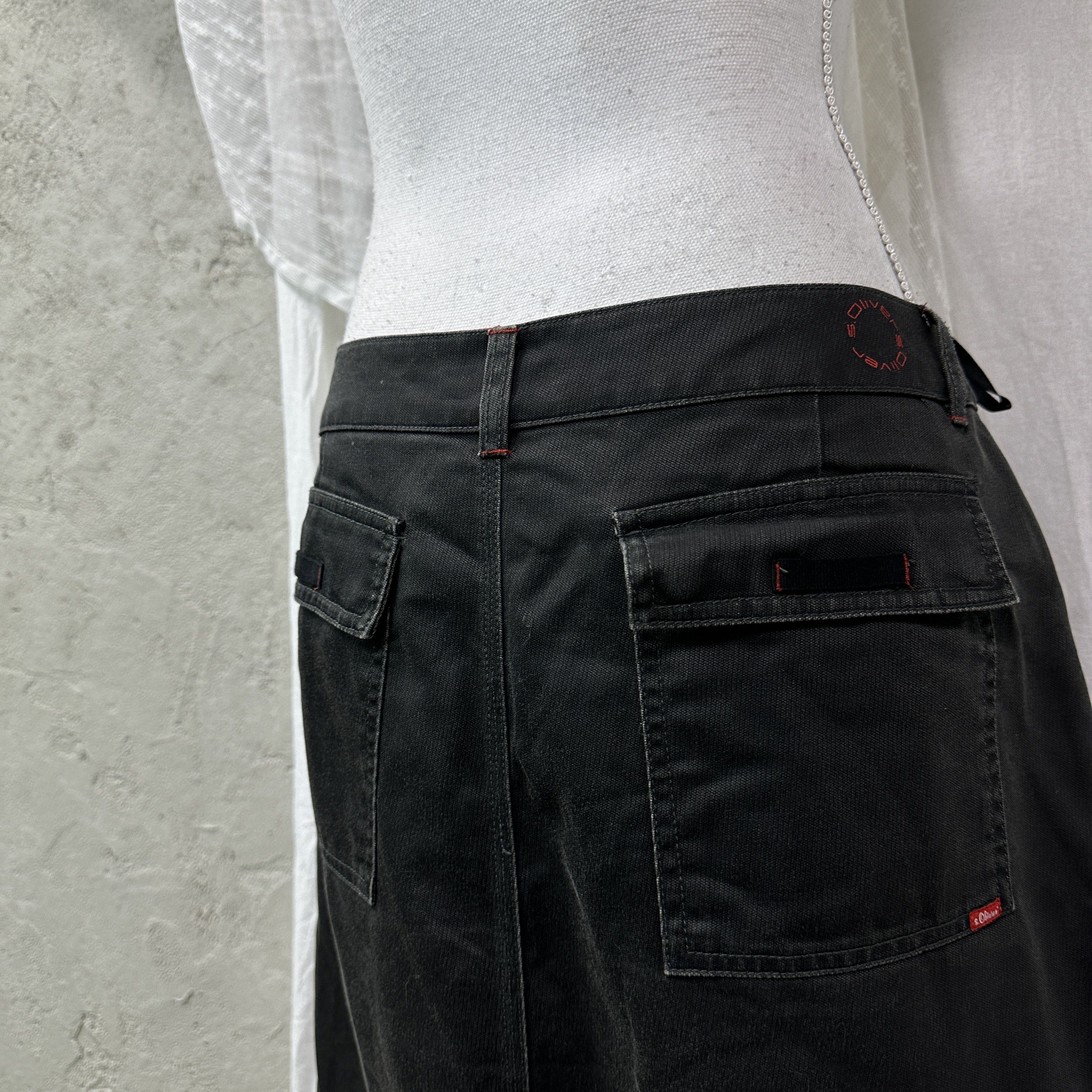 Vintage Vintage Avant Garde Denim Cyber Maxi Jeans Skirt Y2K Size 27" / US 4 / IT 40 - 8 Thumbnail