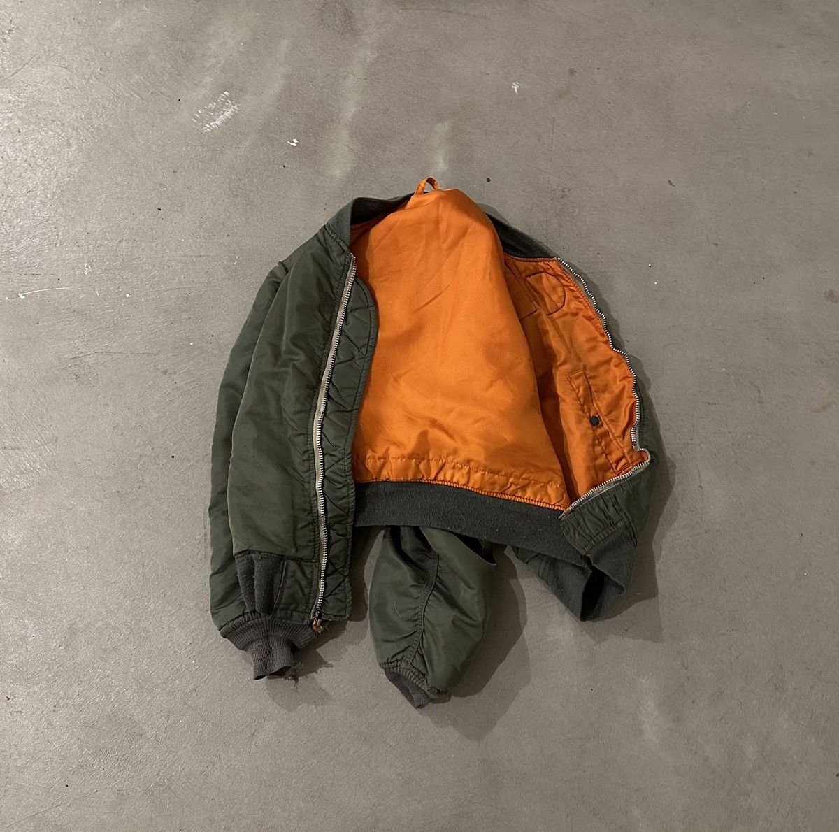 image of Vintage Ma 1 Bomber Jacket in Green, Men's (Size Small)