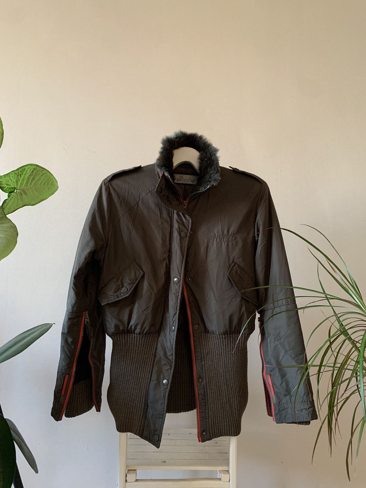 Hysteric Glamour Y2K rabbit fur bomber jacket LGB Prada Helmut Lang styled Size L / US 10 / IT 46 - 2 Thumbnail