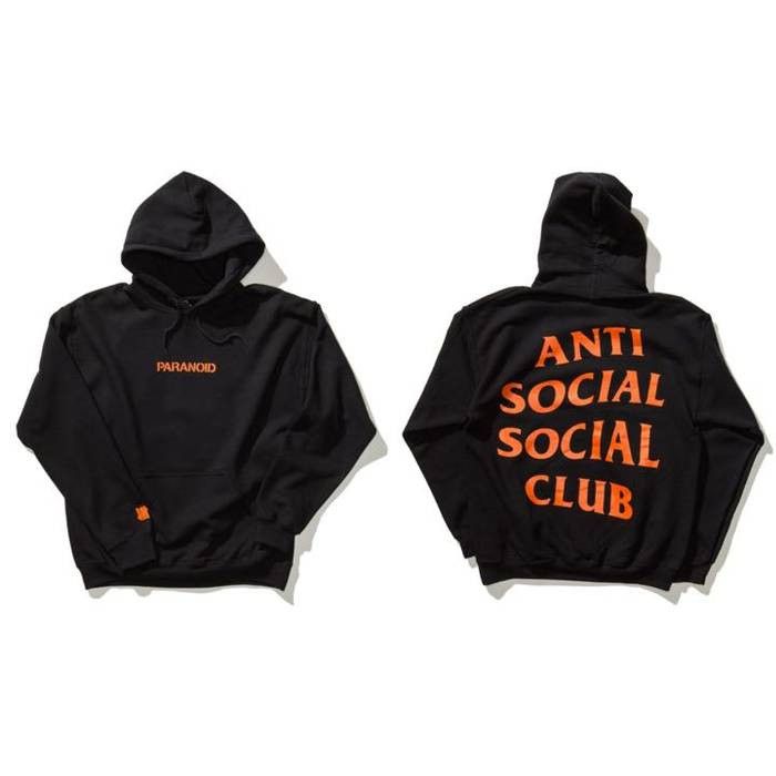 2018 Undefeated Anti Social Social Club Paranoid Hoodie Blk