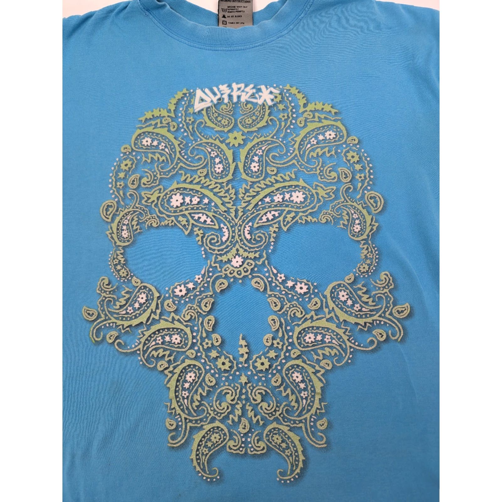 Avirex VINTAGE Avirex T-Shirt Men Blue 2XL Short Sleeve Sugar Skull Graphic Tee 100% Cotton Punk Pop Culture Size US XXL / EU 58 / 5 - 2 Thumbnail