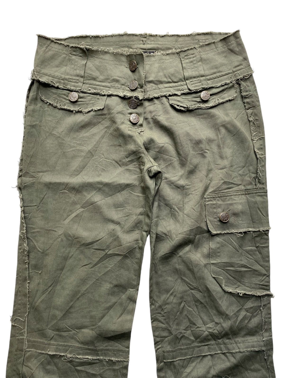 Hysteric Glamour × If Six Was Nine × Japanese Brand Goa style Boop olive green flared cargo pants Size US 28 / EU 44 - 4 Thumbnail