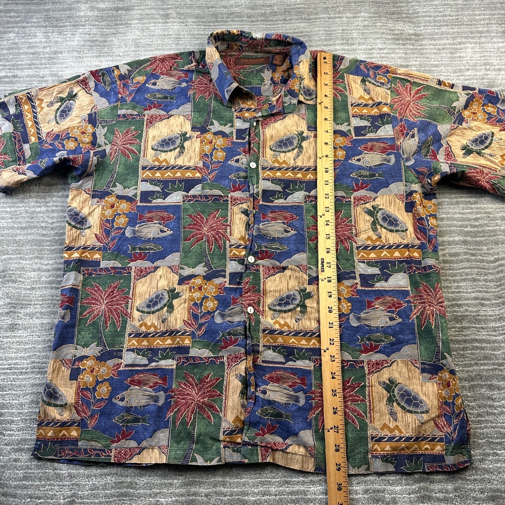 Tori Richard Tori Richard Mens Shirt Extra Large All Over Print Hawaiian Button Up Size US XL / EU 56 / 4 - 8 Thumbnail