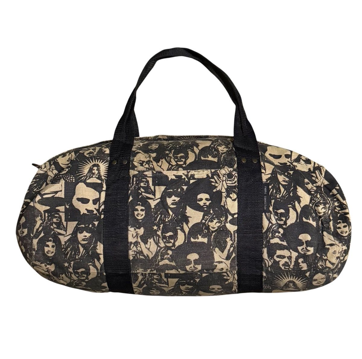 Japanese Brand Fabric Connection Duffle Bag Canvas All-over Print Vintage Size ONE SIZE - 1 Thumbnail