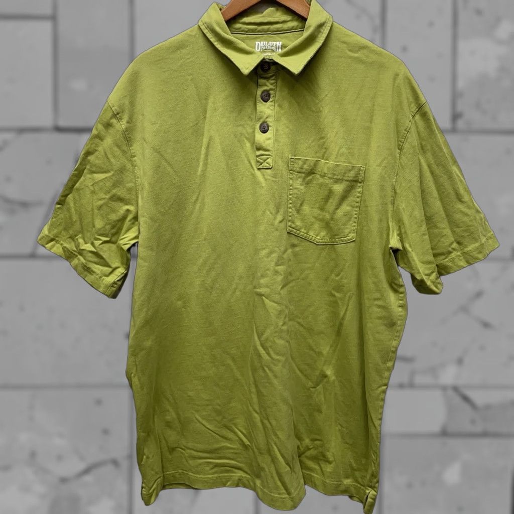 CO Duluth Trading Co Longtail T Polo Shirt Mens Size L 100% Cotton Green Pocket Shirt Size US L / EU 52-54 / 3 - 1 Thumbnail