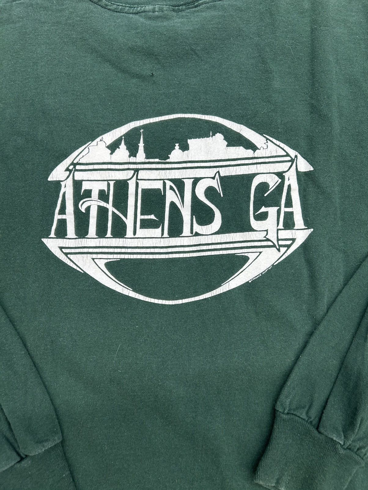 Fruit Of The Loom × Vintage Vtg Athens GA Longsleeve Shirt Size US L / EU 52-54 / 3 - 4 Thumbnail