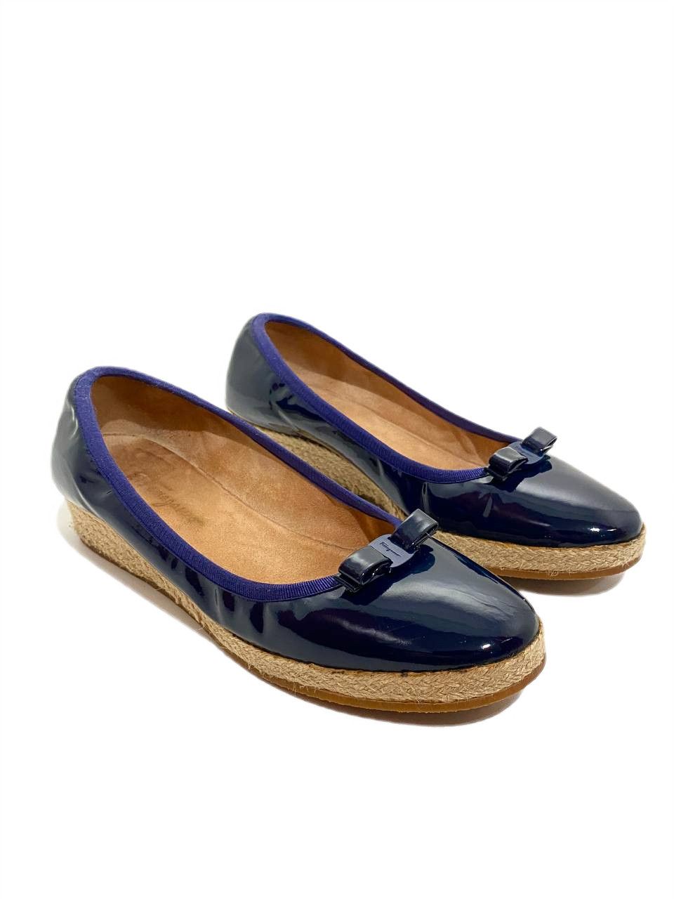 Salvatore Ferragamo Salvatore Ferragamo Bow Logo Espadrilles Ballet Flats Size US 9.5 / IT 39.5 - 1 Thumbnail