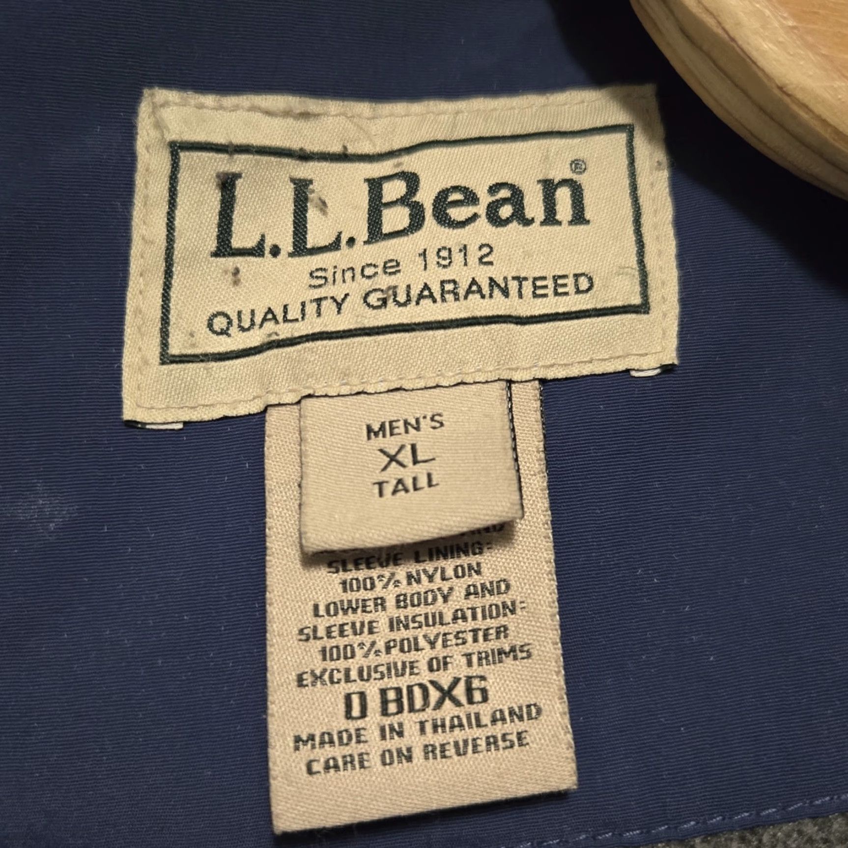 Vintage VINTAGE LL Bean Nylon Full Zip Jacket Blue Men XL Tall Parka Full Zip Thinsulate Polartec BDX Size US XL / EU 56 / 4 - 4 Thumbnail