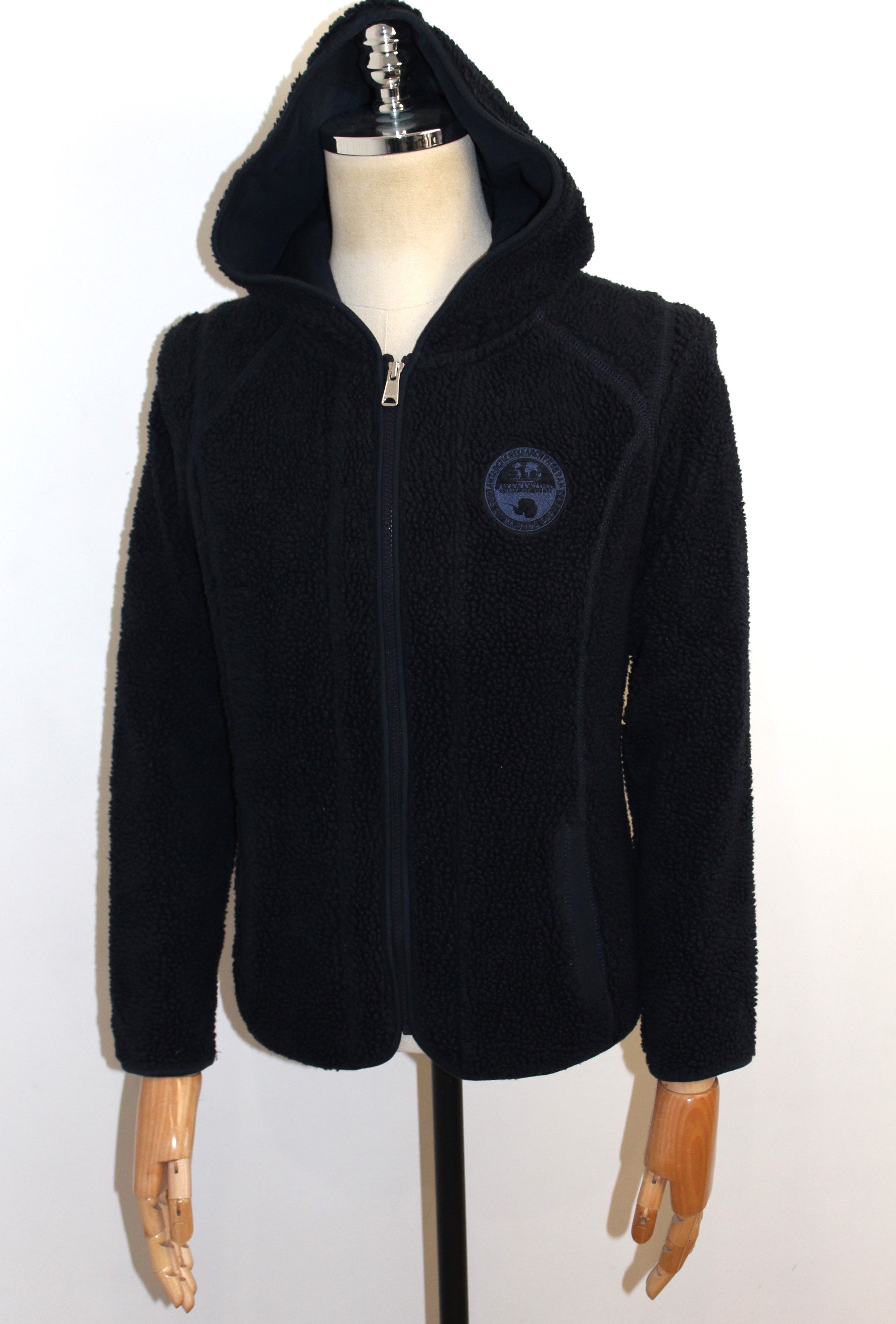 Napapijri Women's NAPPAPIJRI Teddy Sherpa Zip Blue Hoodie Size S / US 4 / IT 40 - 3 Thumbnail