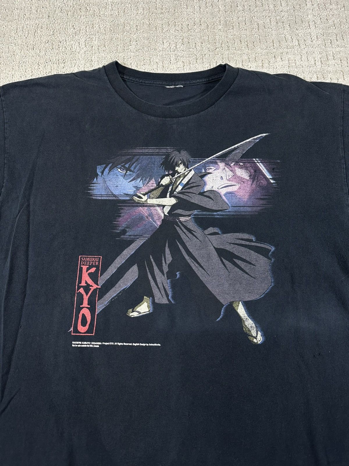 Anime Vintage Samurai Deeper Kyo Anime T-Shirt Size US XL / EU 56 / 4 - 3 Thumbnail